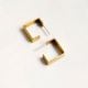 Square Geometric Hoop earring, Brass 22k gold plated, Wholesale earring